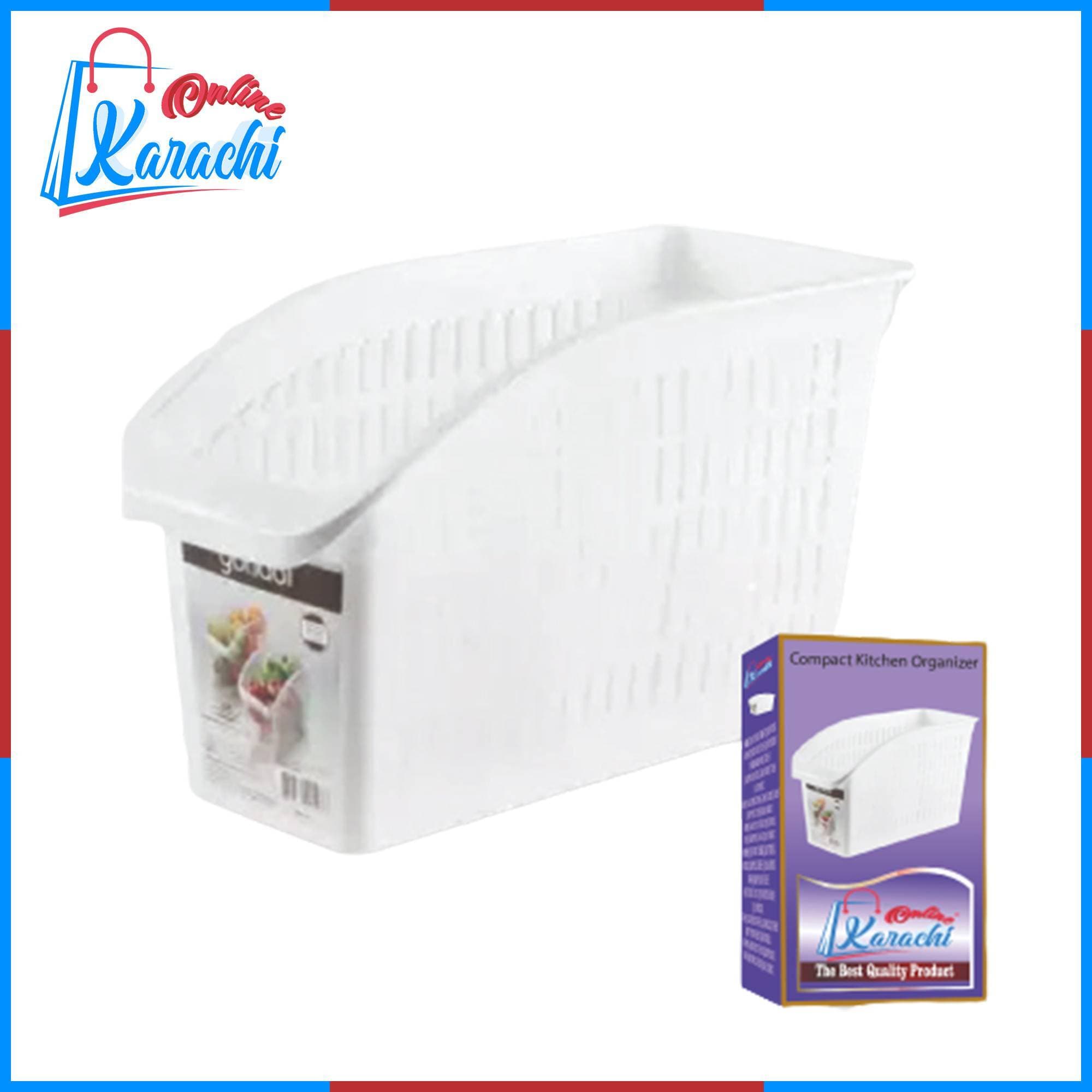 Compact Kitchen Organizer Plastic Basket