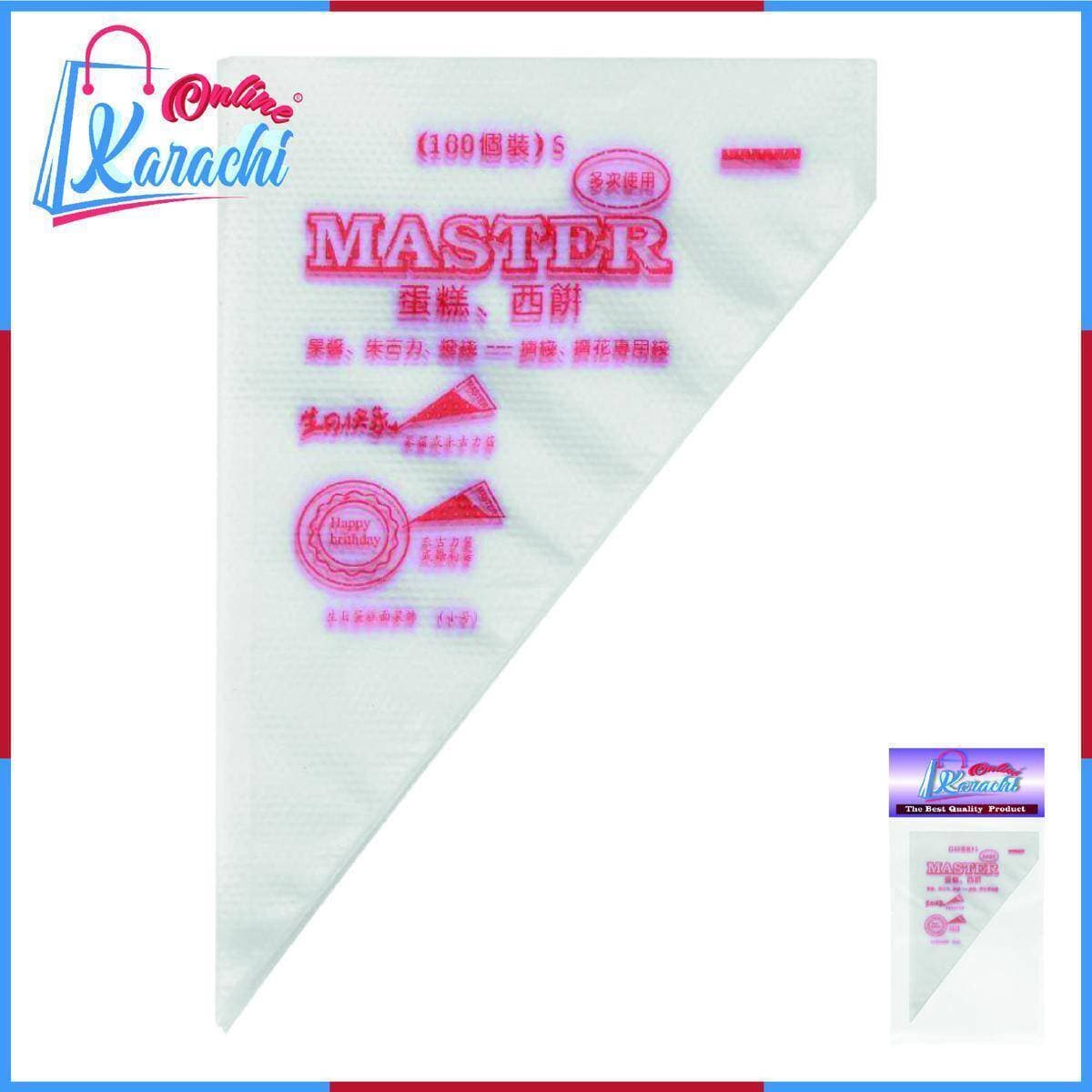 100 Pcs Food Grade Plastic Icing Piping Bags