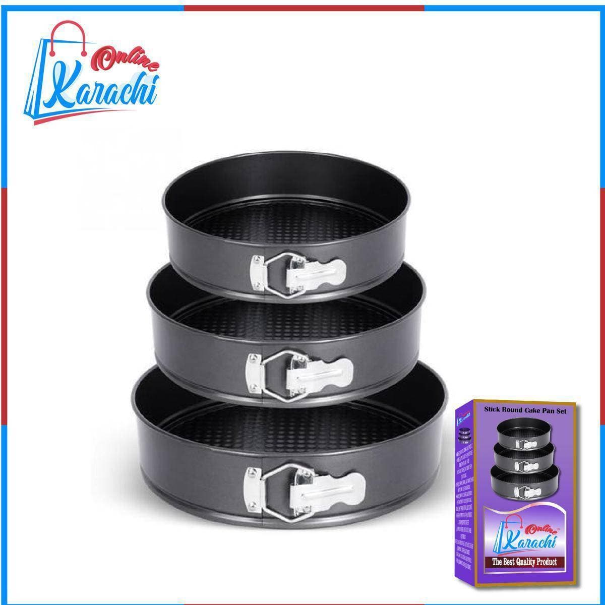 Pack Of 3 Non-Stick Round Cake Pan Set