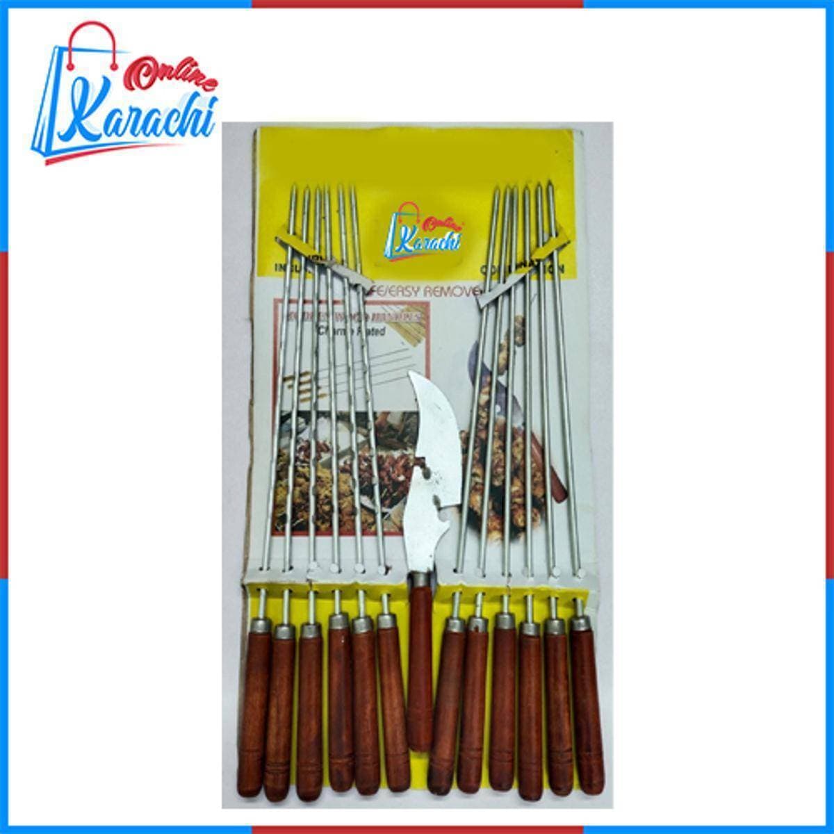 13 Pcs Set Of Bbq Stick Needles For Outdoor And Camping