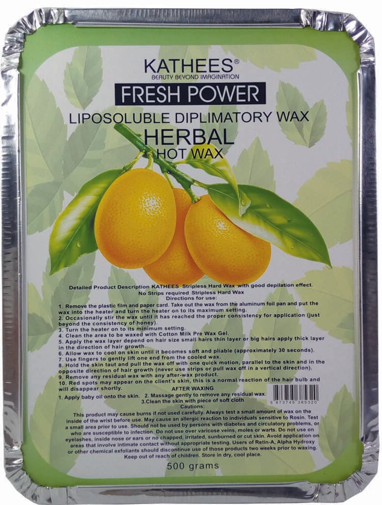 Kathees Hard Diplimatory Herbal Hot Wax - 500 Grams