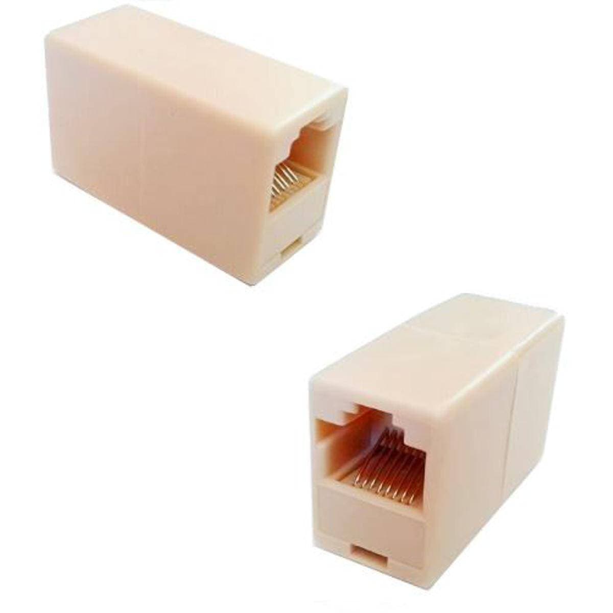 10 Pcs Rj45 Straight Network Cable Ethernet Lan Coupler