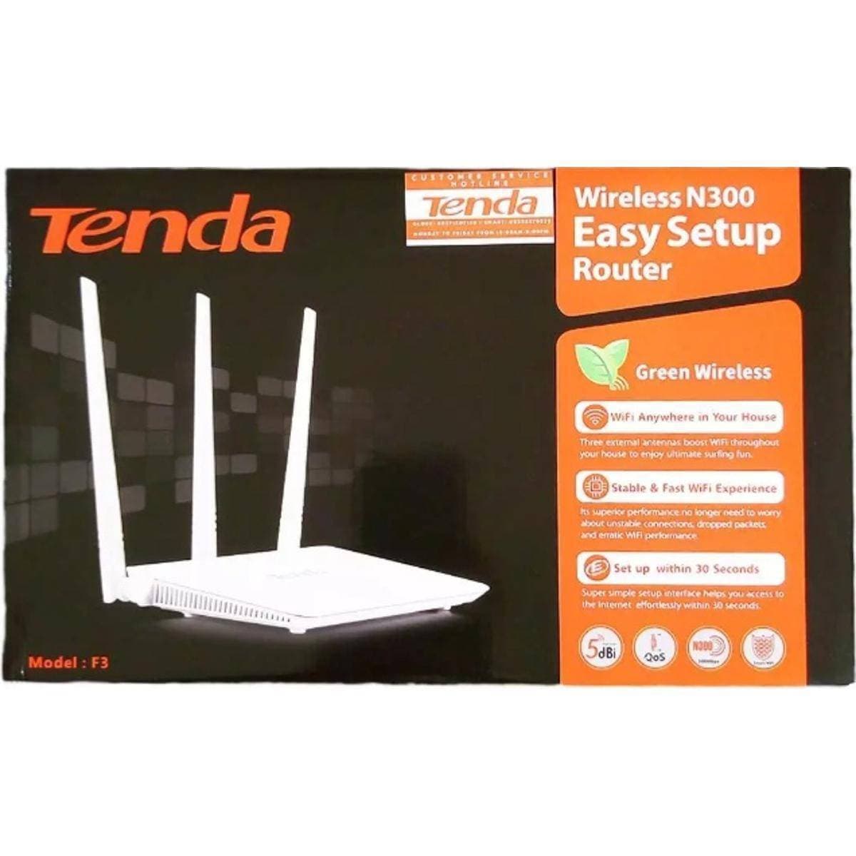 Tenda F3 300-Mbps Wireless Wifi Routers Easy Setup English System