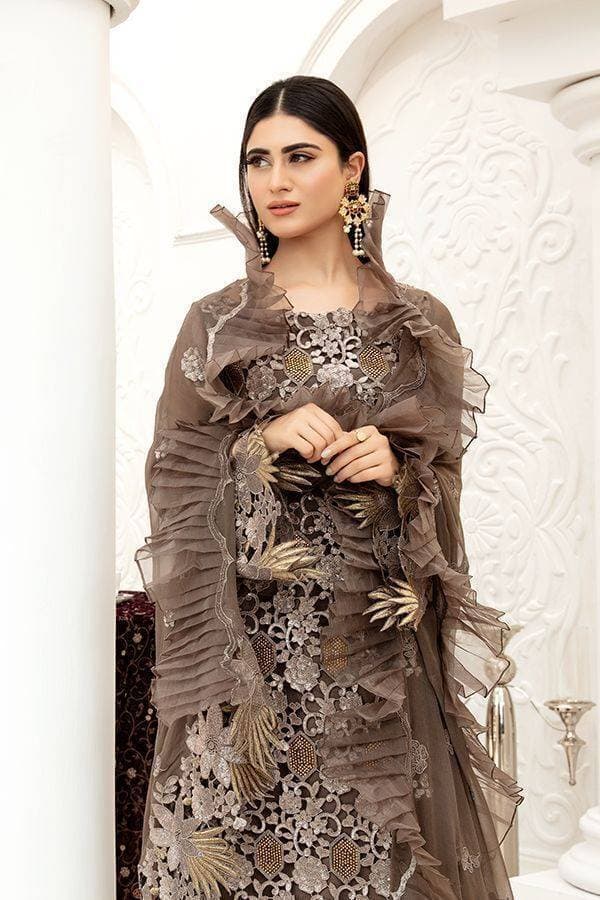 Baroque Luxury Wedding & Party Wear Dress for Women’s 3 Piece - Replica
