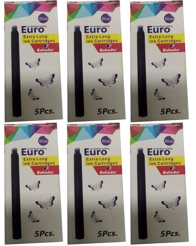 Euro Ink Cartridge Extra Long Blue (30 PCS / 6 Pkt)