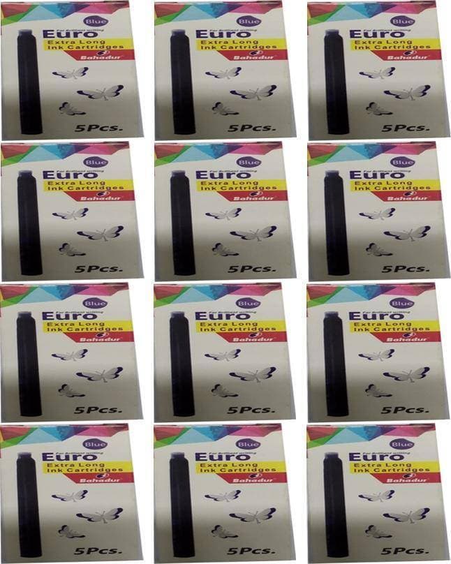 Euro Ink Cartridge Extra Long Blue (60 PCS / 12 Pkt)
