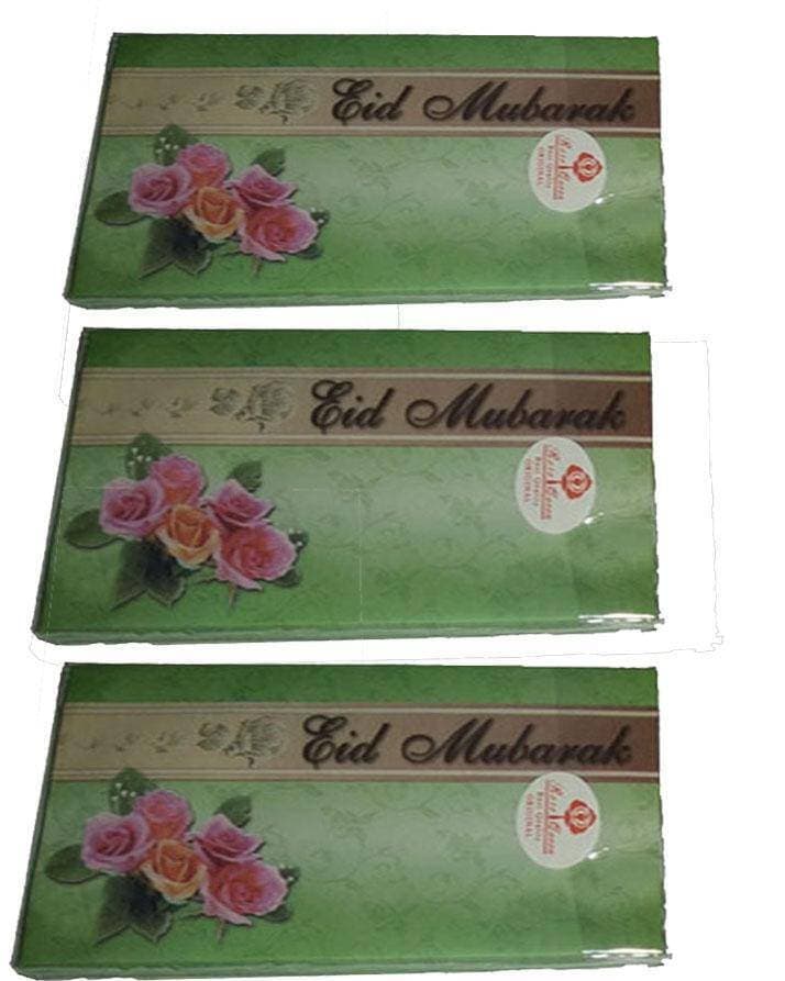 Rose Queen Green Eid Mubarak Envelope (3 Packet)
