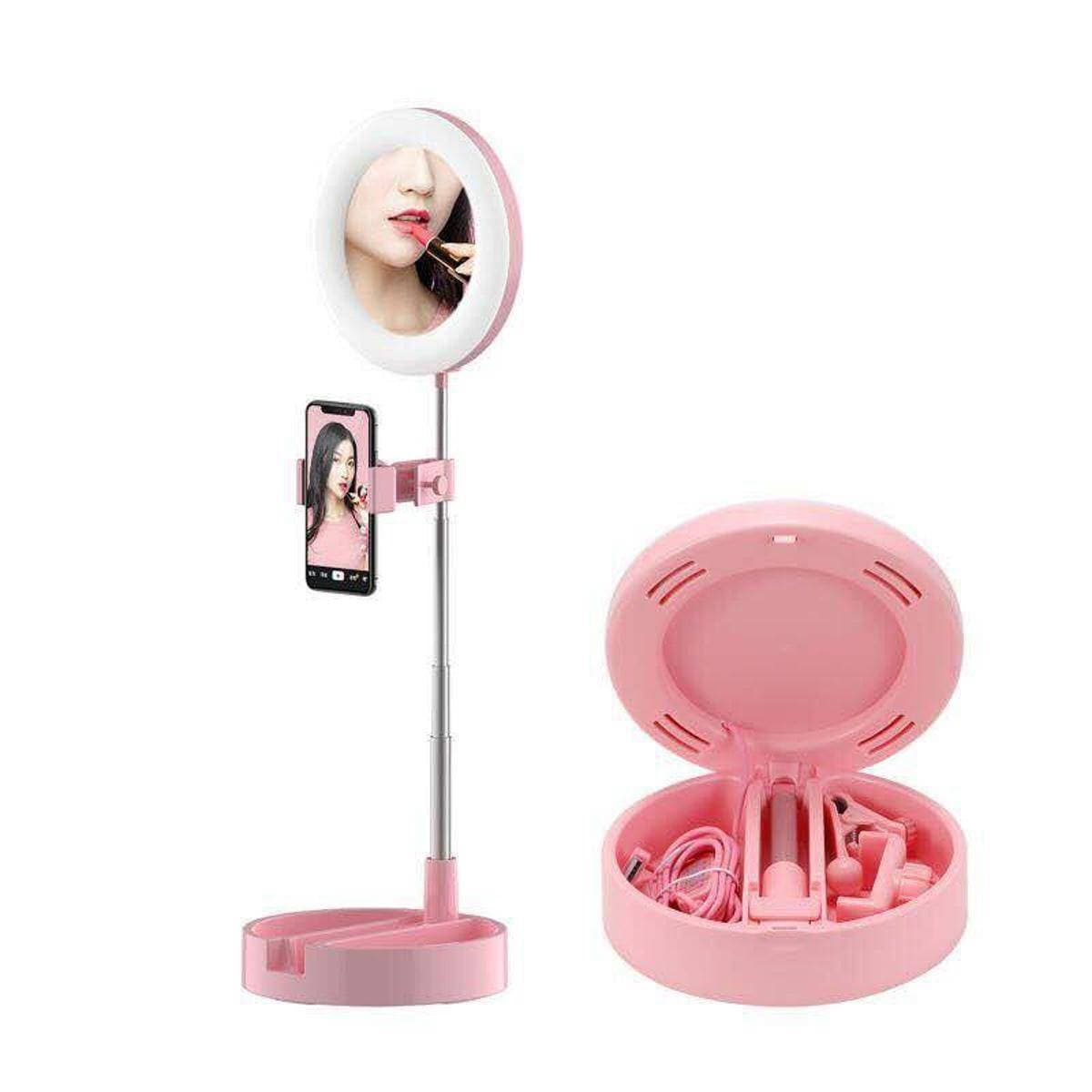 Makeup Mirror with Phone Holder