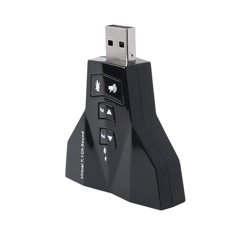 Virtual 7.1 Microphone & Headset Channel Sound Adapter