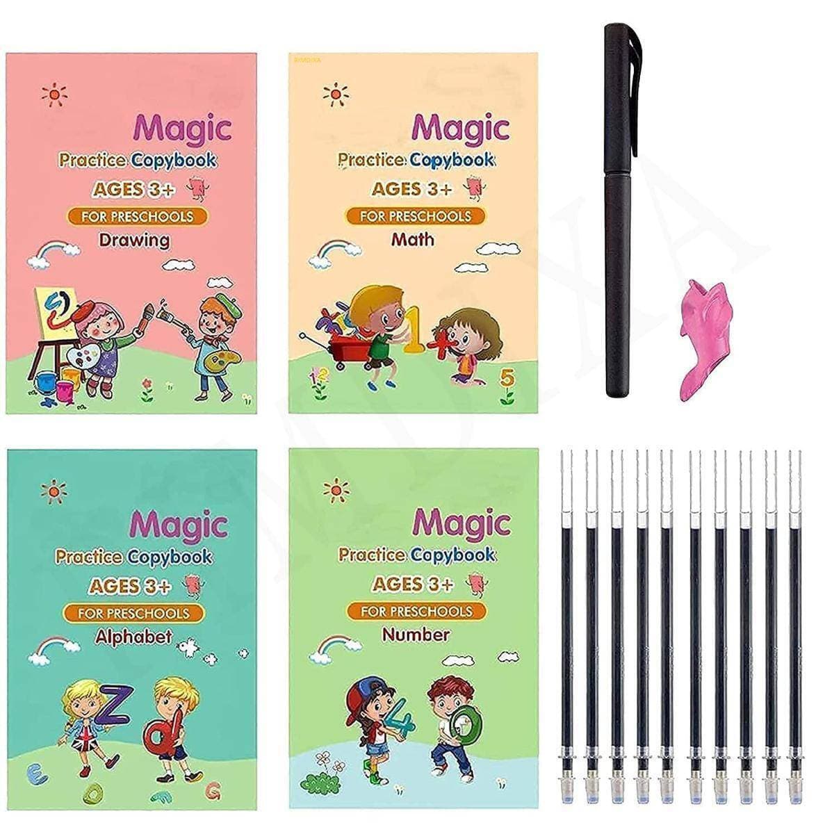 Set of 4 Sank Magic Practice Copybook for Children