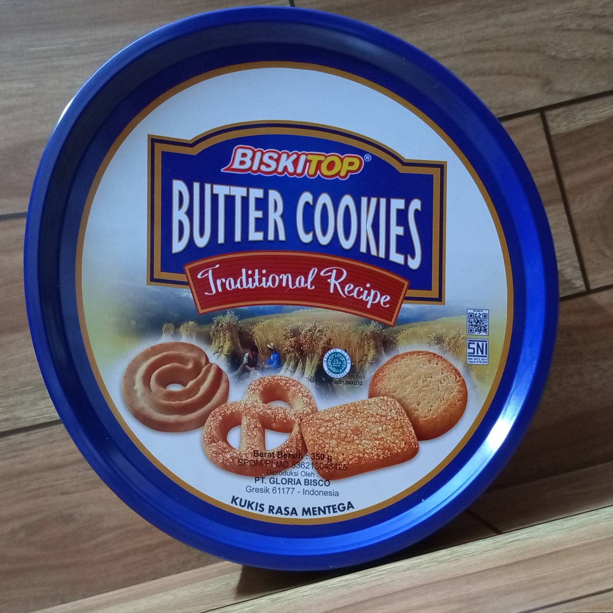Pack of 1 Tin Box of Biskitop Cookies 350gm