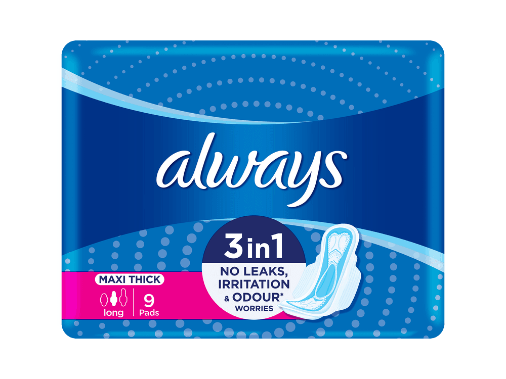 Always Maxi Thick Sanitary Long - Pack of 9 Pads