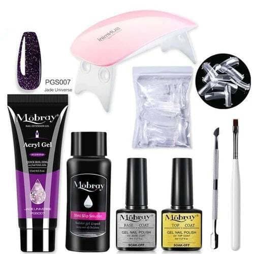 Mobray Polygel Nail Extension Kit - 8 Pcs Set