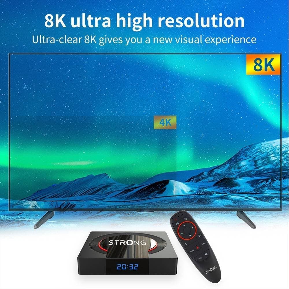 Strong Smart Andriod Box 8GB /128GB Andriod 12:0 With Voice remote