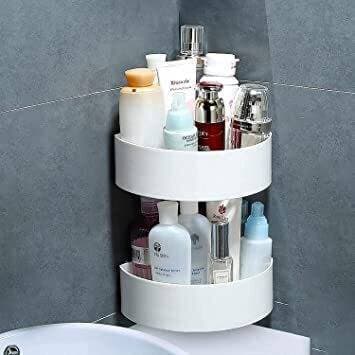 Plastic Wall Mount Triangle Shape Corner Shelf