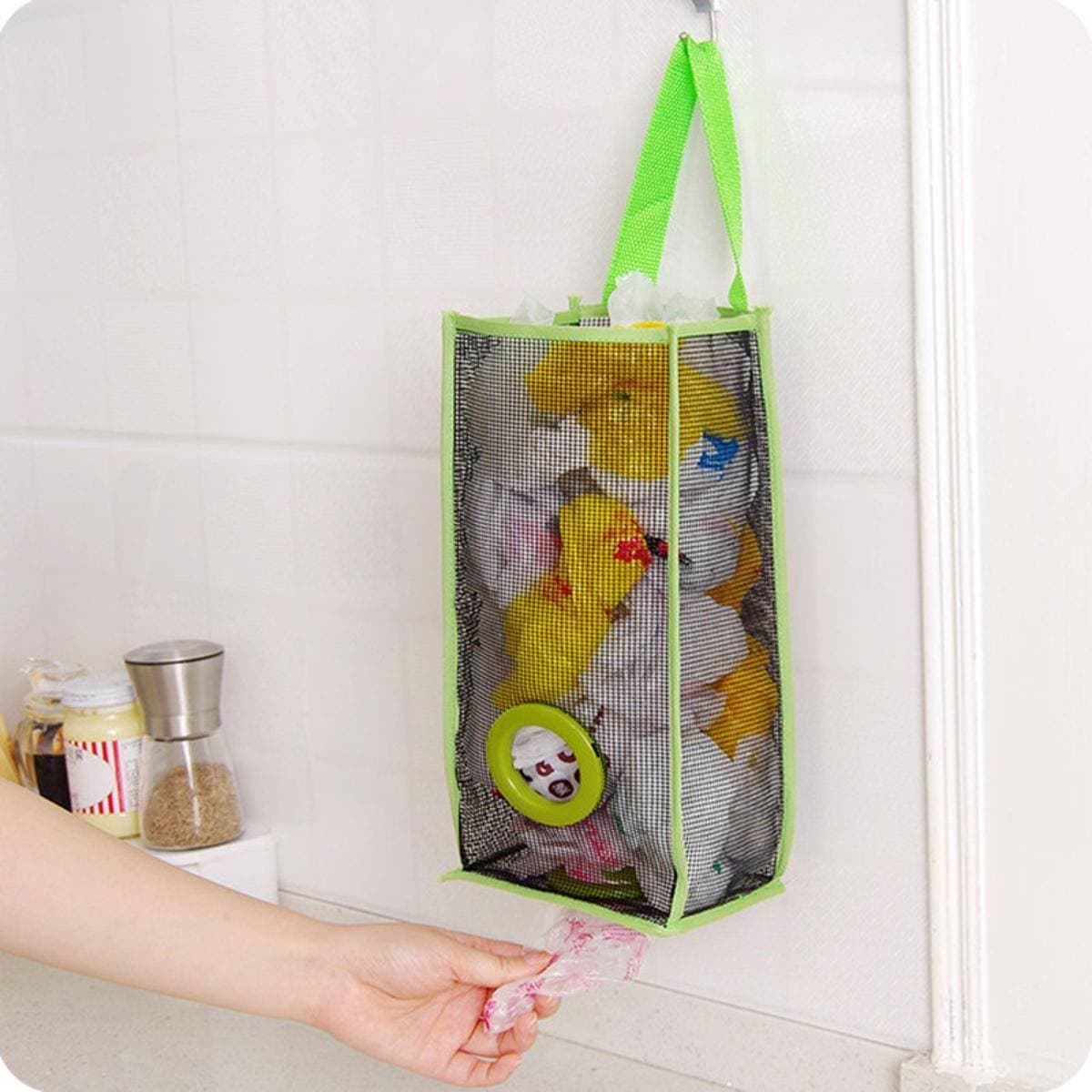 Plastic Shopping Bag Storage Basket Kitchen
