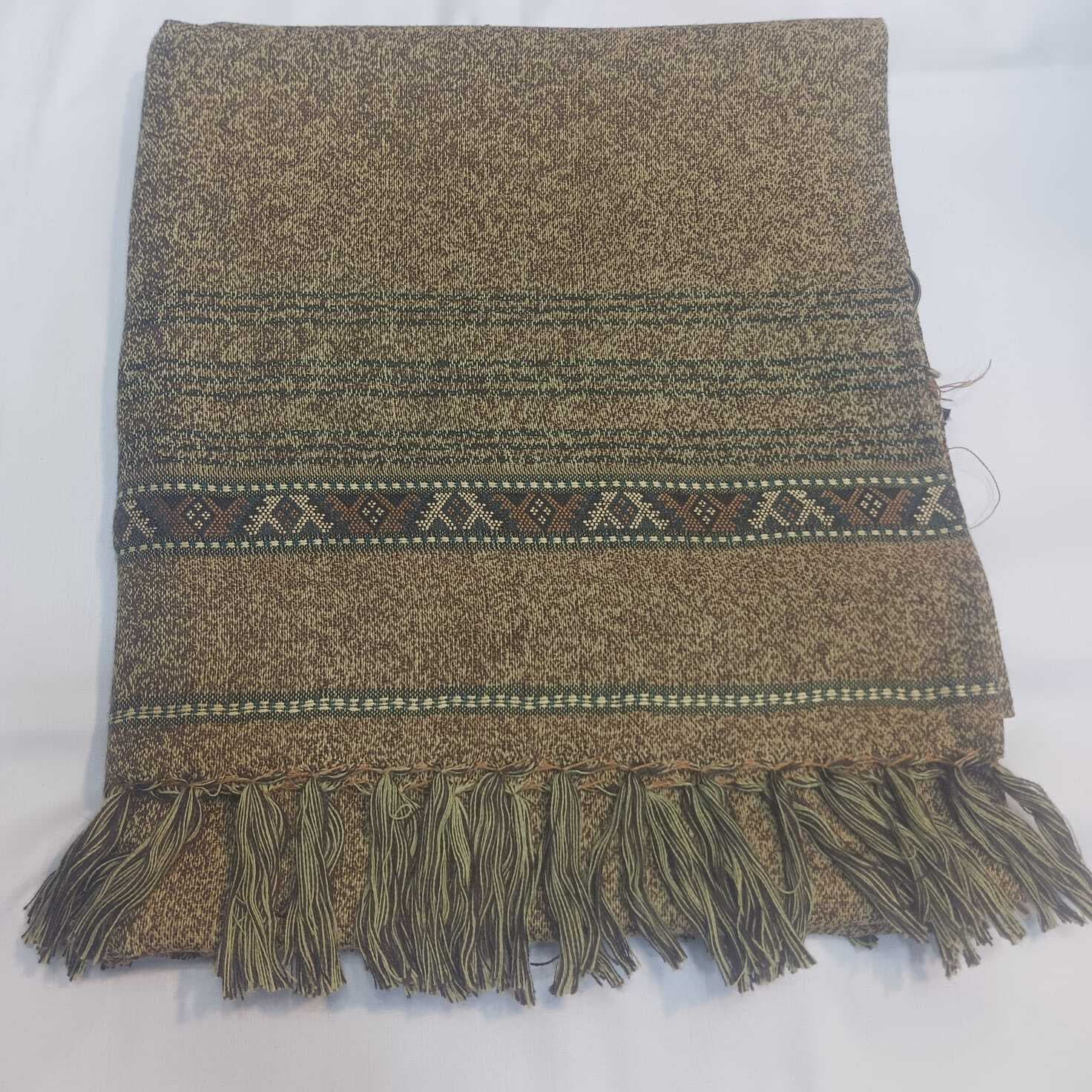 Men's Wool Bannu Shawl (04) - Brown