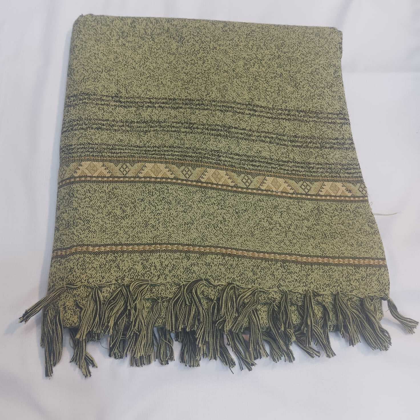Men's Wool Bannu Shawl (06) - Brown