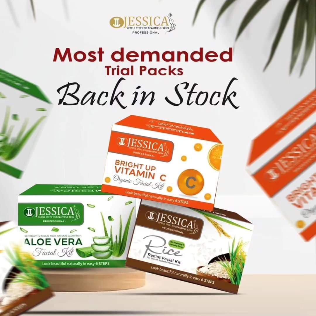 Jessica Pack Of 3 Facial Kits Back in Stick