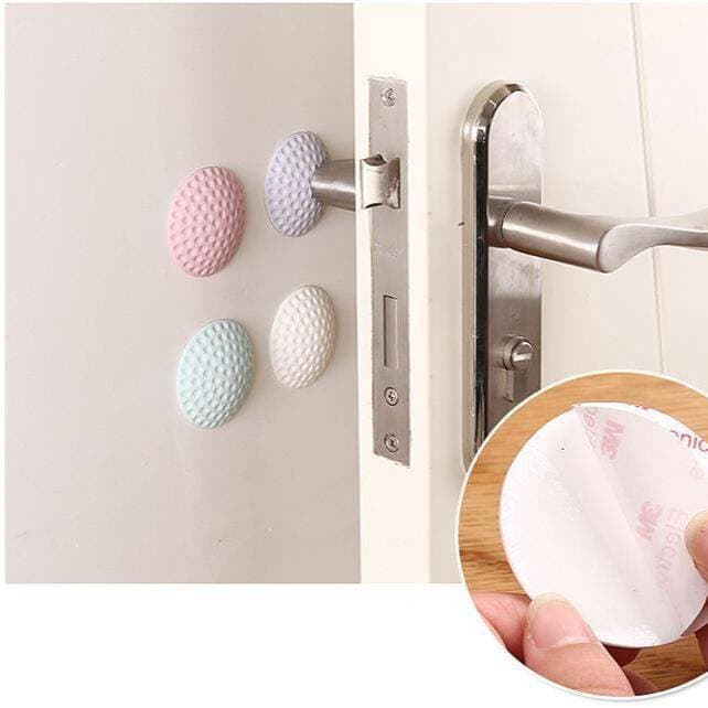2 Pcs Silicone Mute Anti-Collision Pad Mat Door Lock Protective Pad