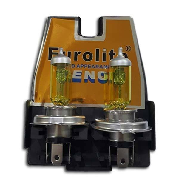 Pack Of 2 Eurolite H4 Halogen Flashlight Bulb (12V) - Yellow