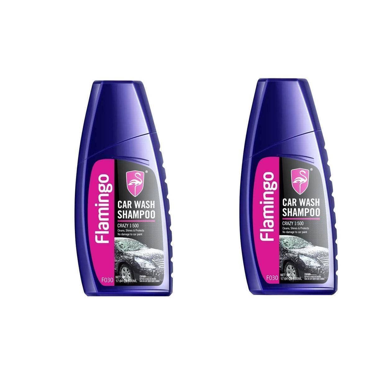 Flamingo Car Wash And Wax Shampoo 500Ml (Pack Of 2)