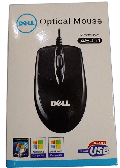 Dell E-01 USB Optical Mouse For Laptops & Computers