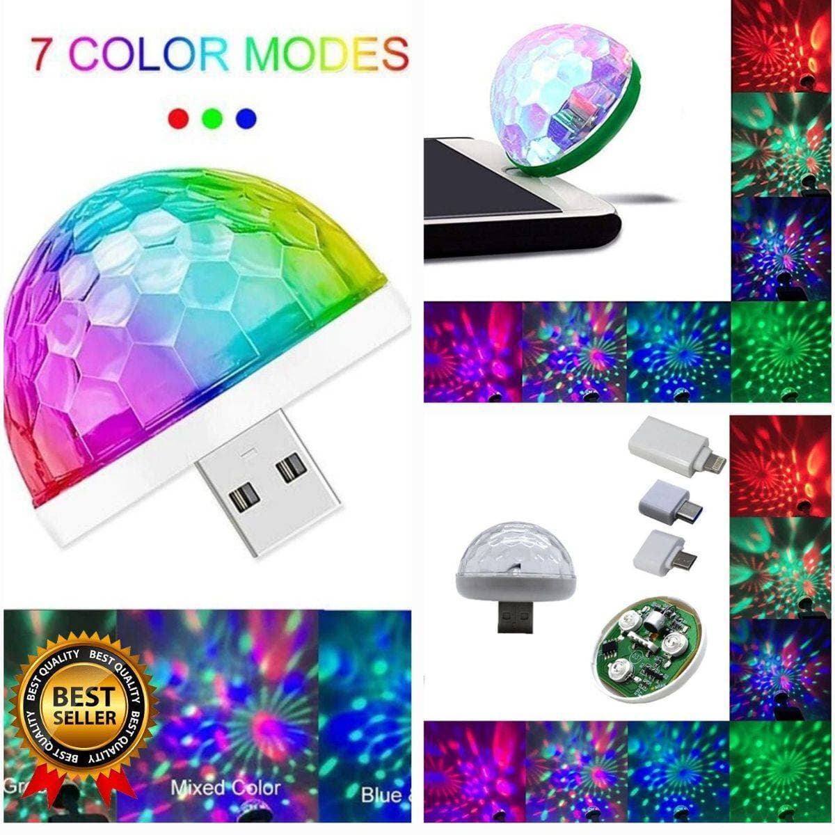 Disco Rgb Light, Party Colored Ring Light, And Led Portable
