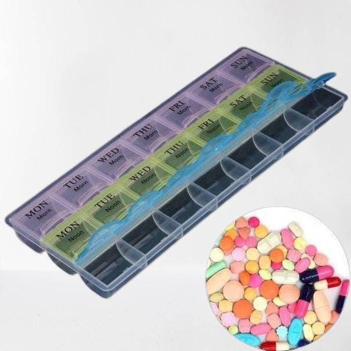 7 Days Weekly 21 Slots Travel Pill Box Organizer