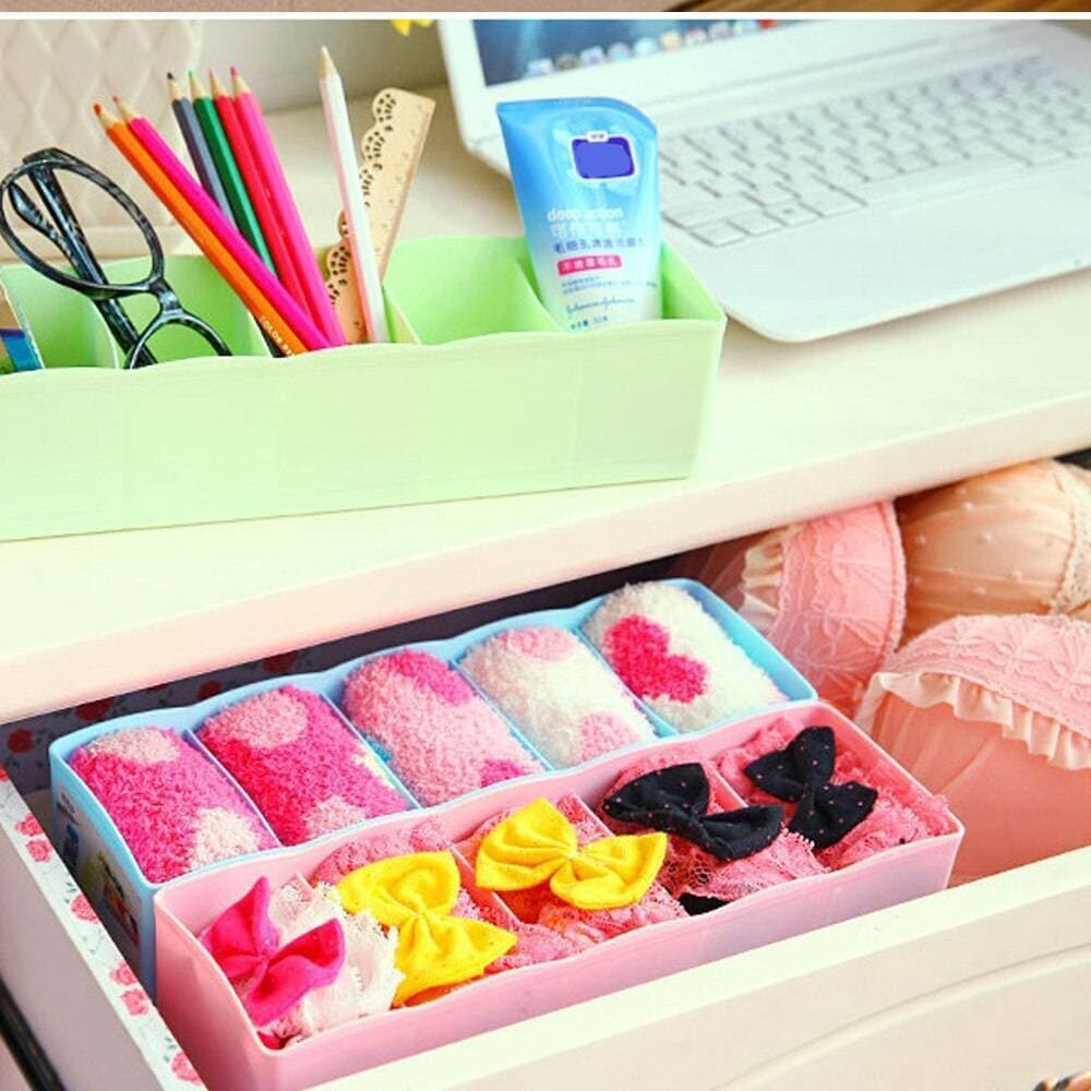 5 Grids Plastic Organizer Storage Box 1Pcs