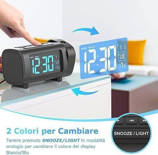 Projection Radio Digital Alarm Clock