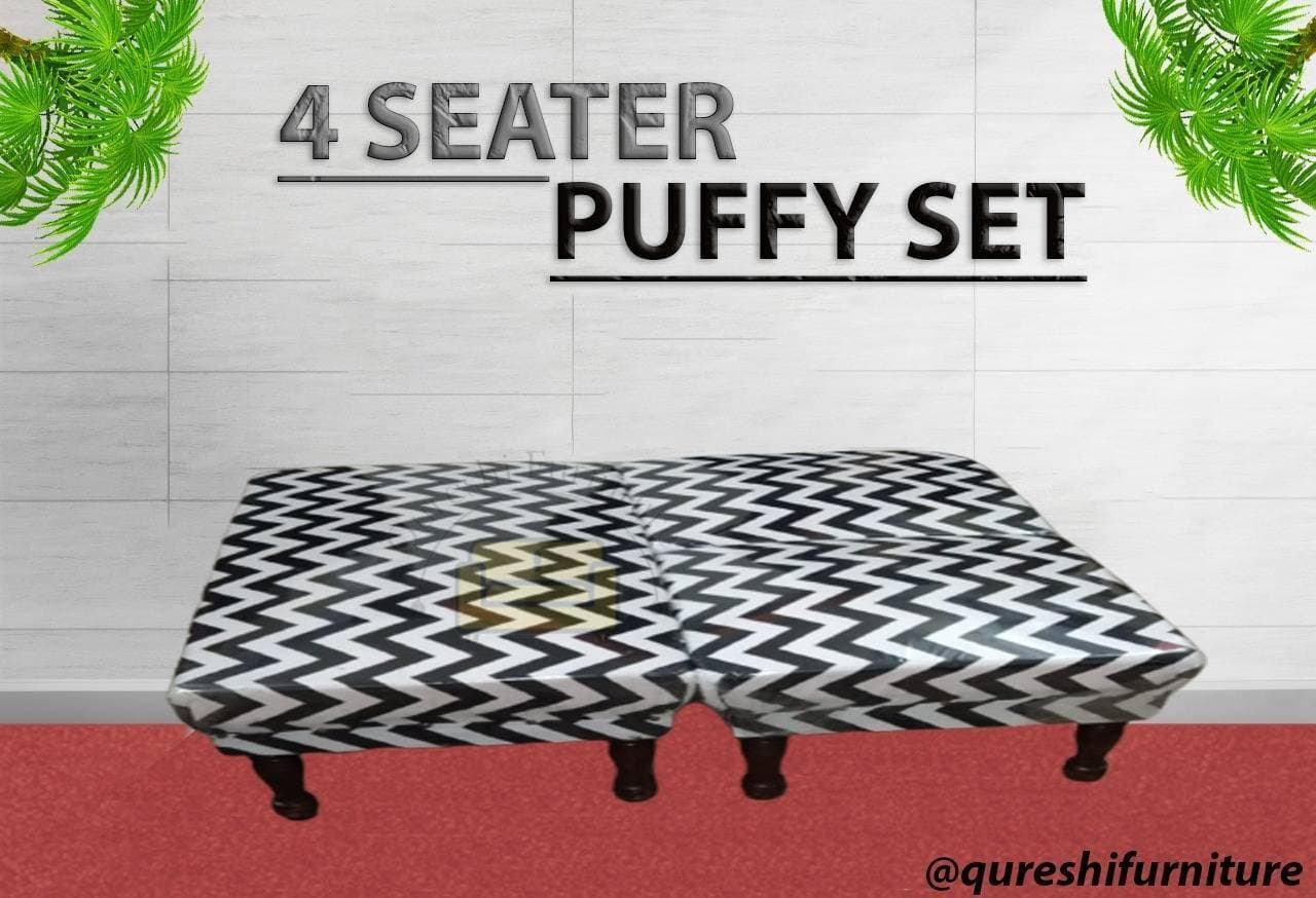 Stylish Puffy Set Customize Stylish Puffy Set In 4 Seater