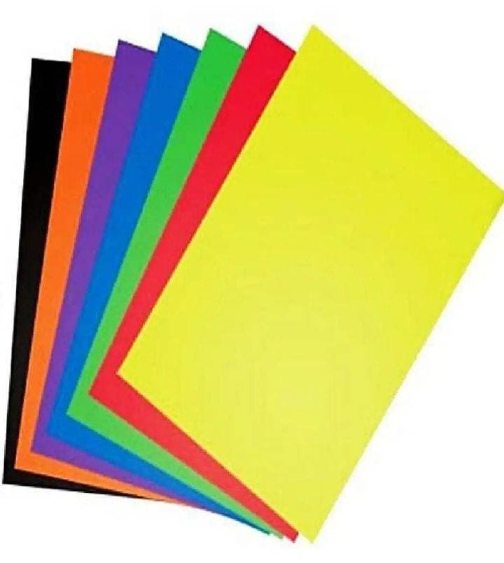 Multicolour Paper 100 Sheets Colour Full A4 Size
