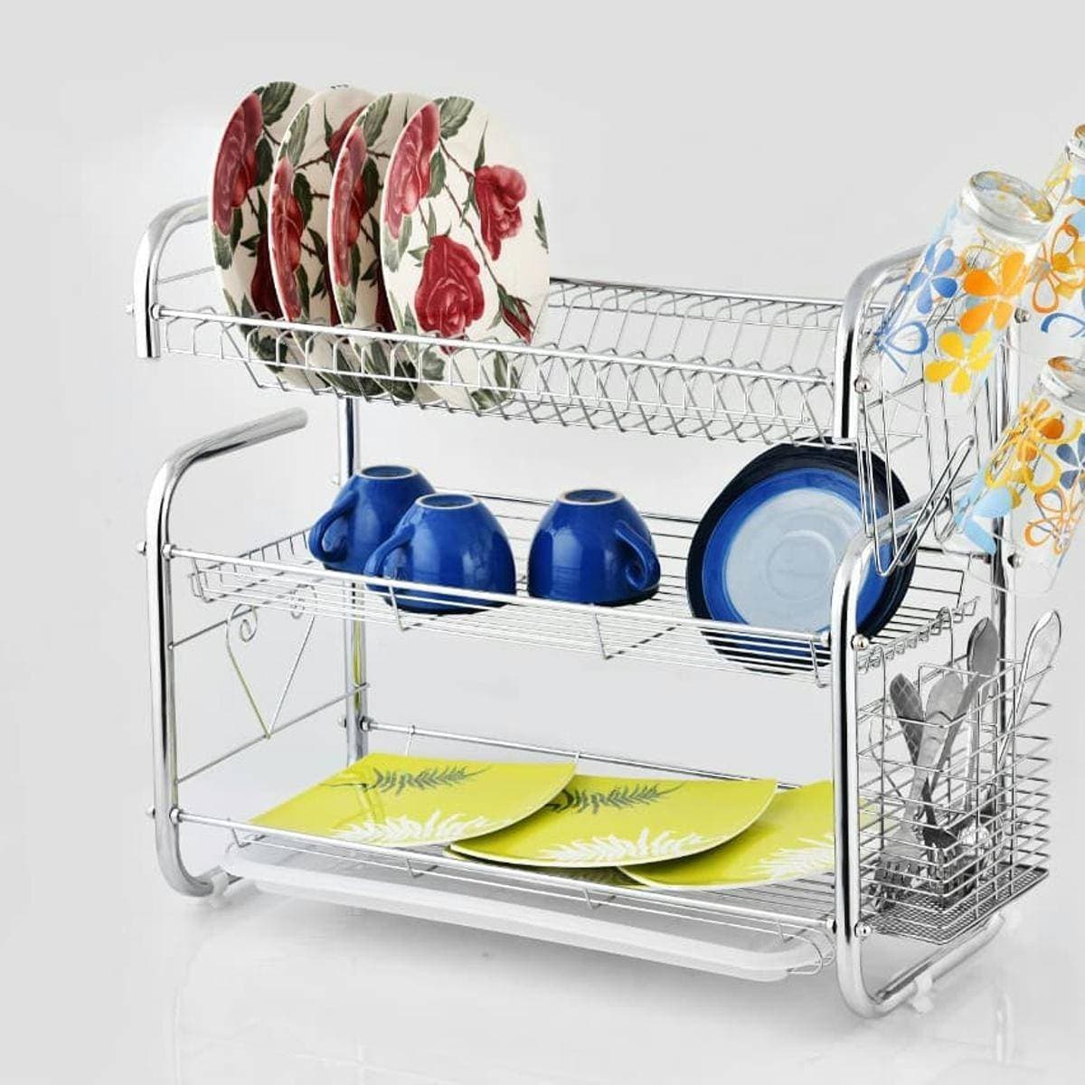 Stainless Steel 3 Layer G Shape Kitchen Rack