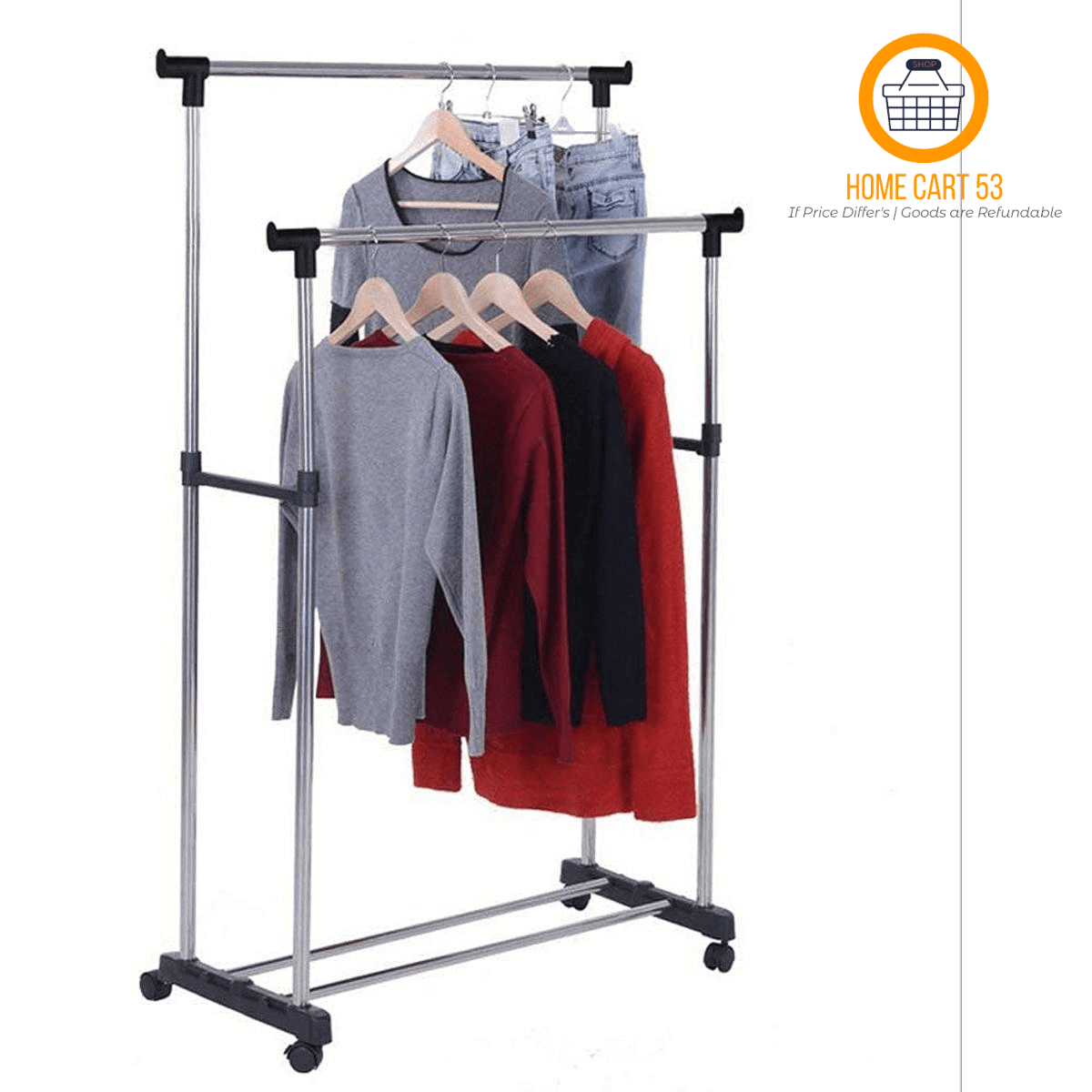 Double Pole Cloth Stand