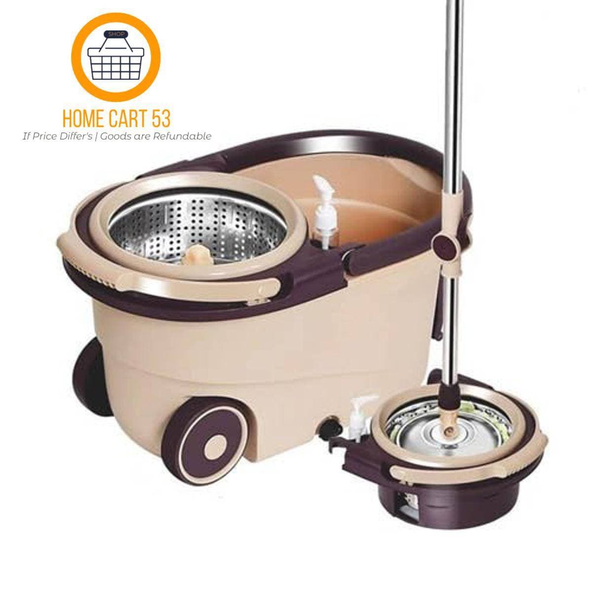 Cleaning Wheel Mop Bucket - Brown