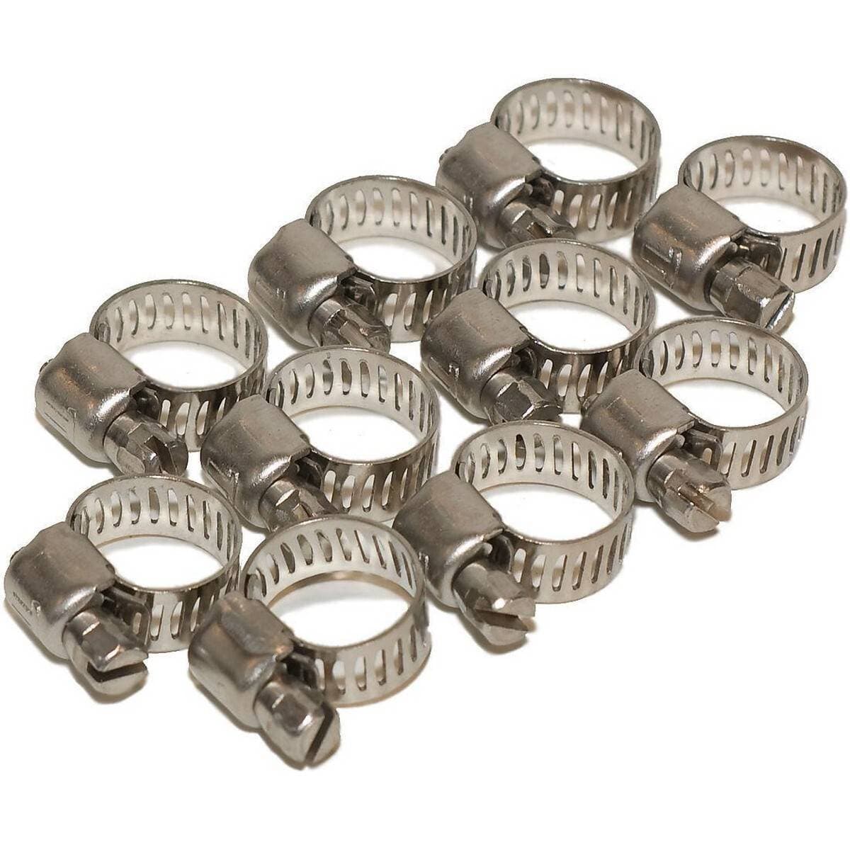 10 PCS Stainless Steel Mini Jubilee Fuel Pipe Clamps