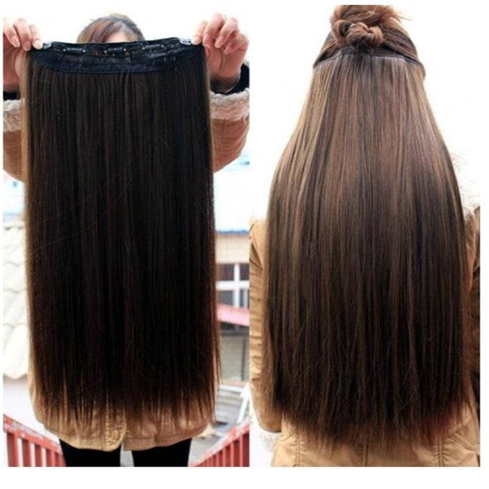 5 Clips In Straight Synthetic Hair Extension - Natural Brown