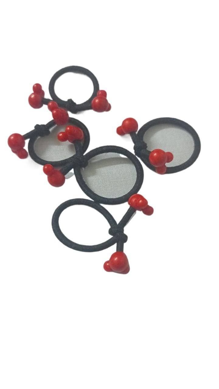 Baby Girls Elastic Hair Rubber Bands - Pack Of 5