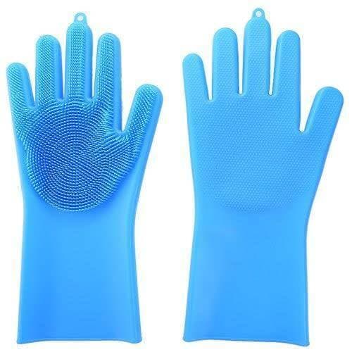 Reusable Magic Dish washing Gloves with scrubber - 1 Pair