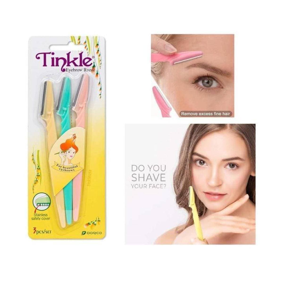 Pack Of 3 Twinkle Eyebrow Razors For Women