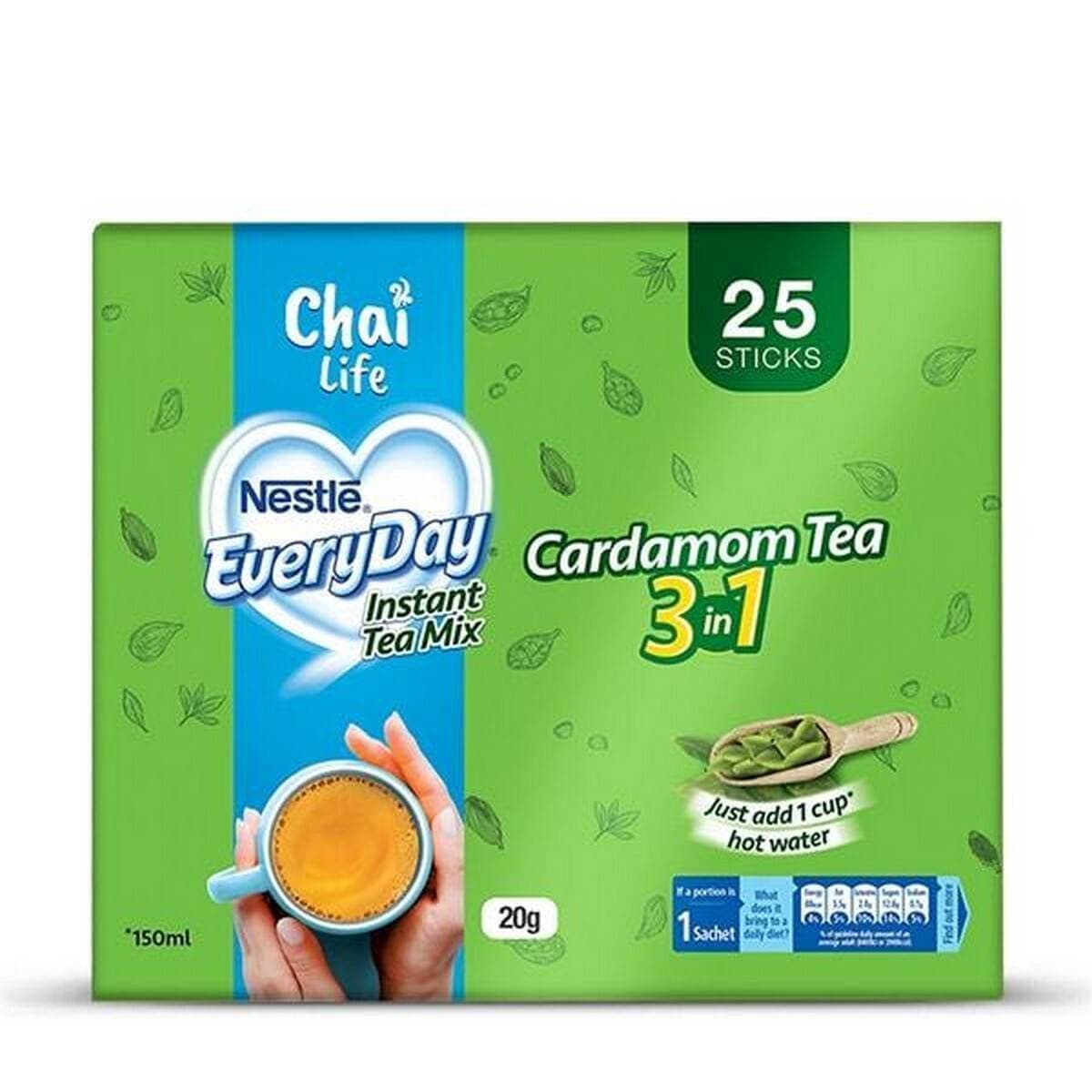 EVERYDAY TEA 3 IN 1 SACHETS CARDAMOM TEA 25PCS