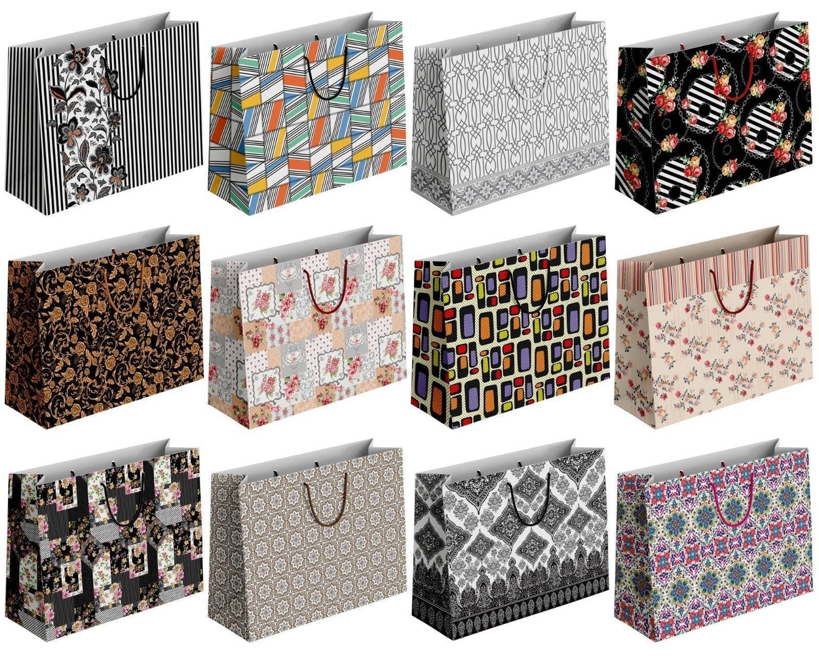 Pack Of 12 - Gift Bags For Gifting On All Occasion - (TCR_095)