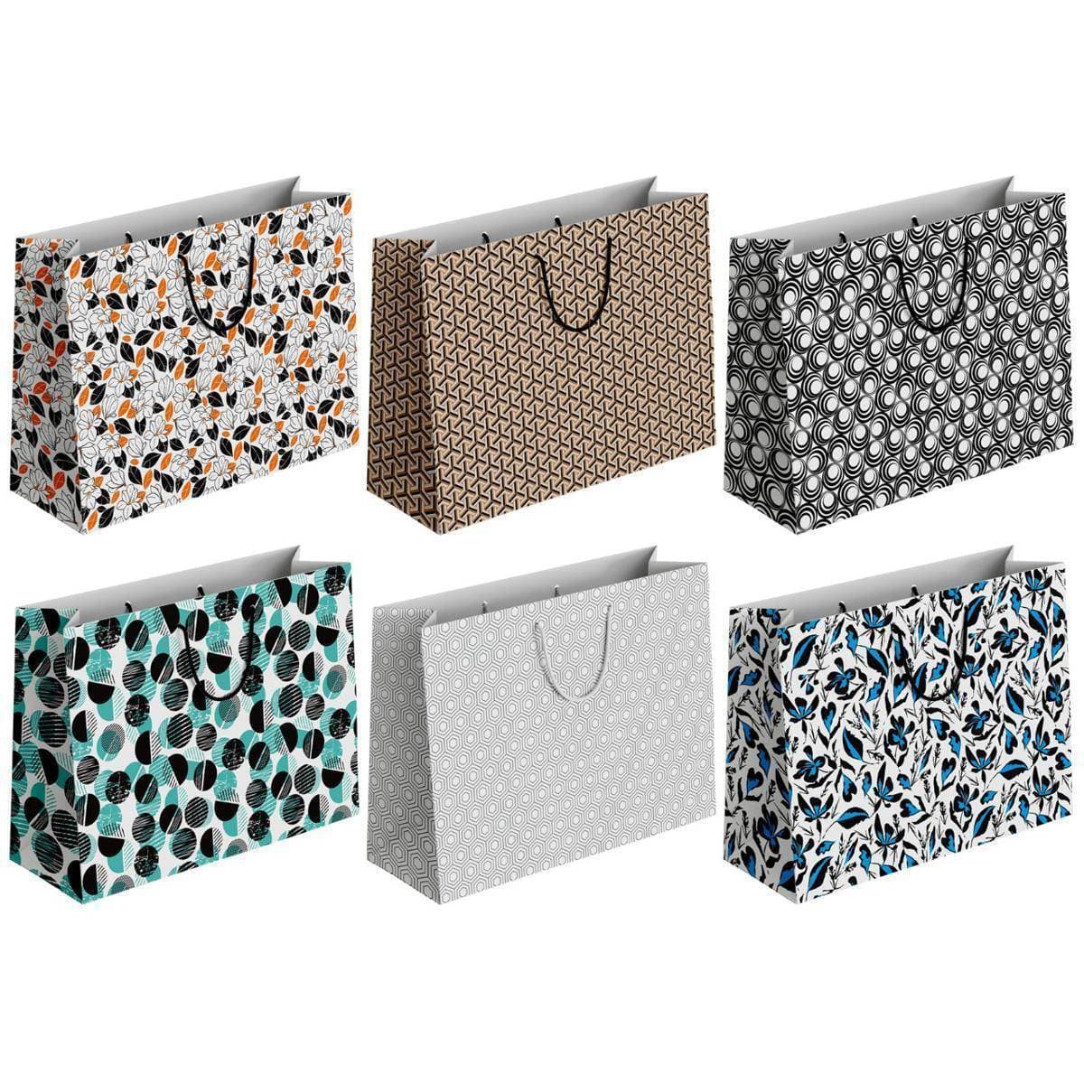 Pack Of 6 - Bags Designs Classic Quality Xxxl Size Gift Bag - (TCR_094)
