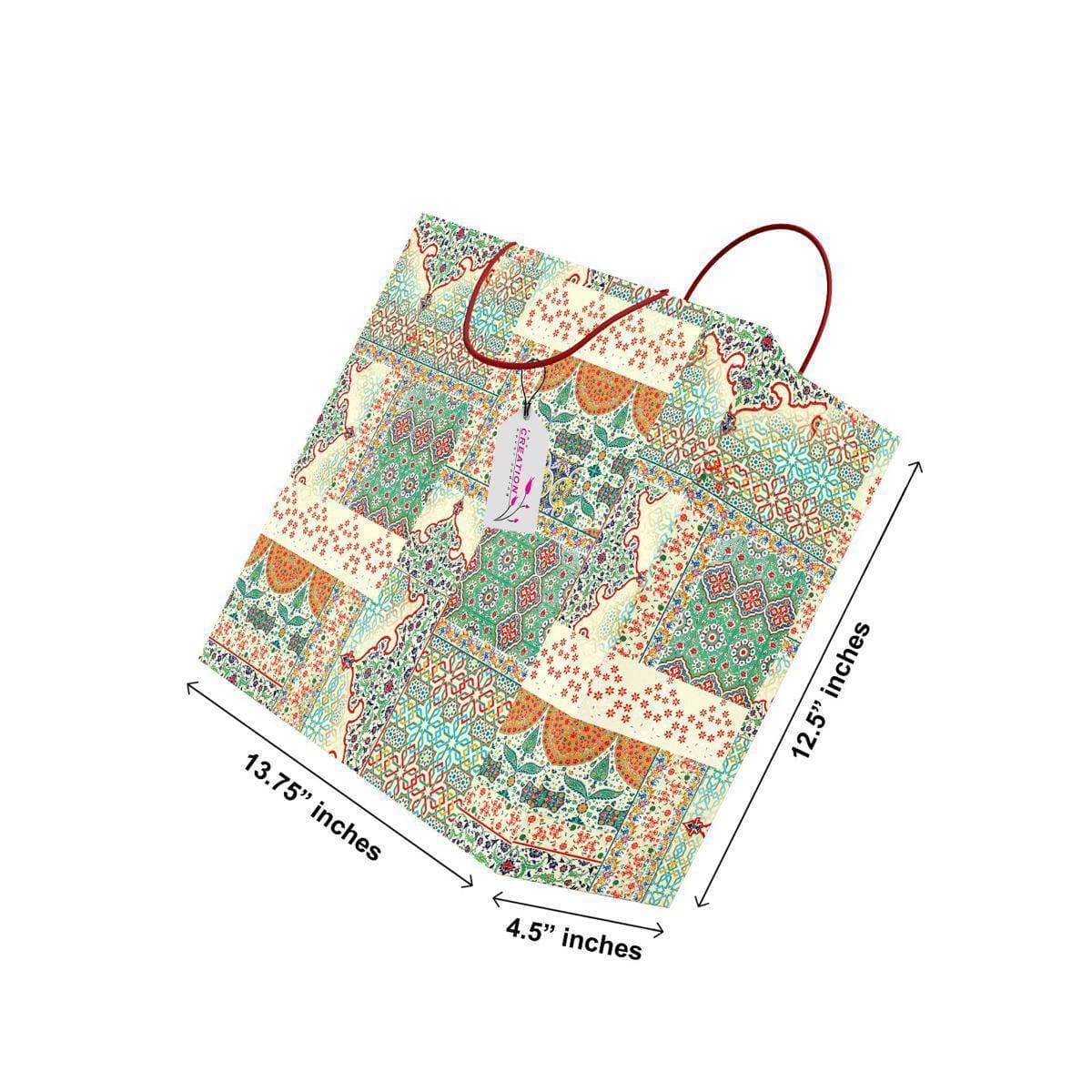 Pack Of 6 - Classic Quality L Size Gift Bag For Gifting - (TCR_115)