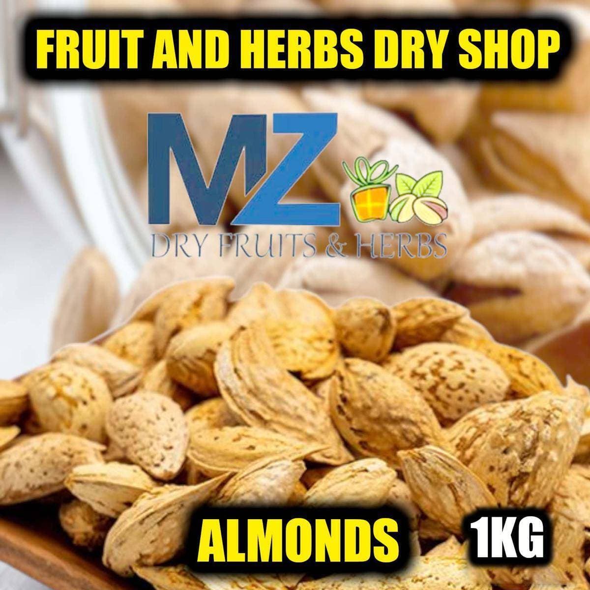 Fresh Kaghazi Badamc Almonds With Shell - 1KG