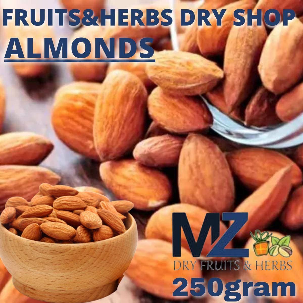 Fresh American Almonds Without Shell - 250 Gram