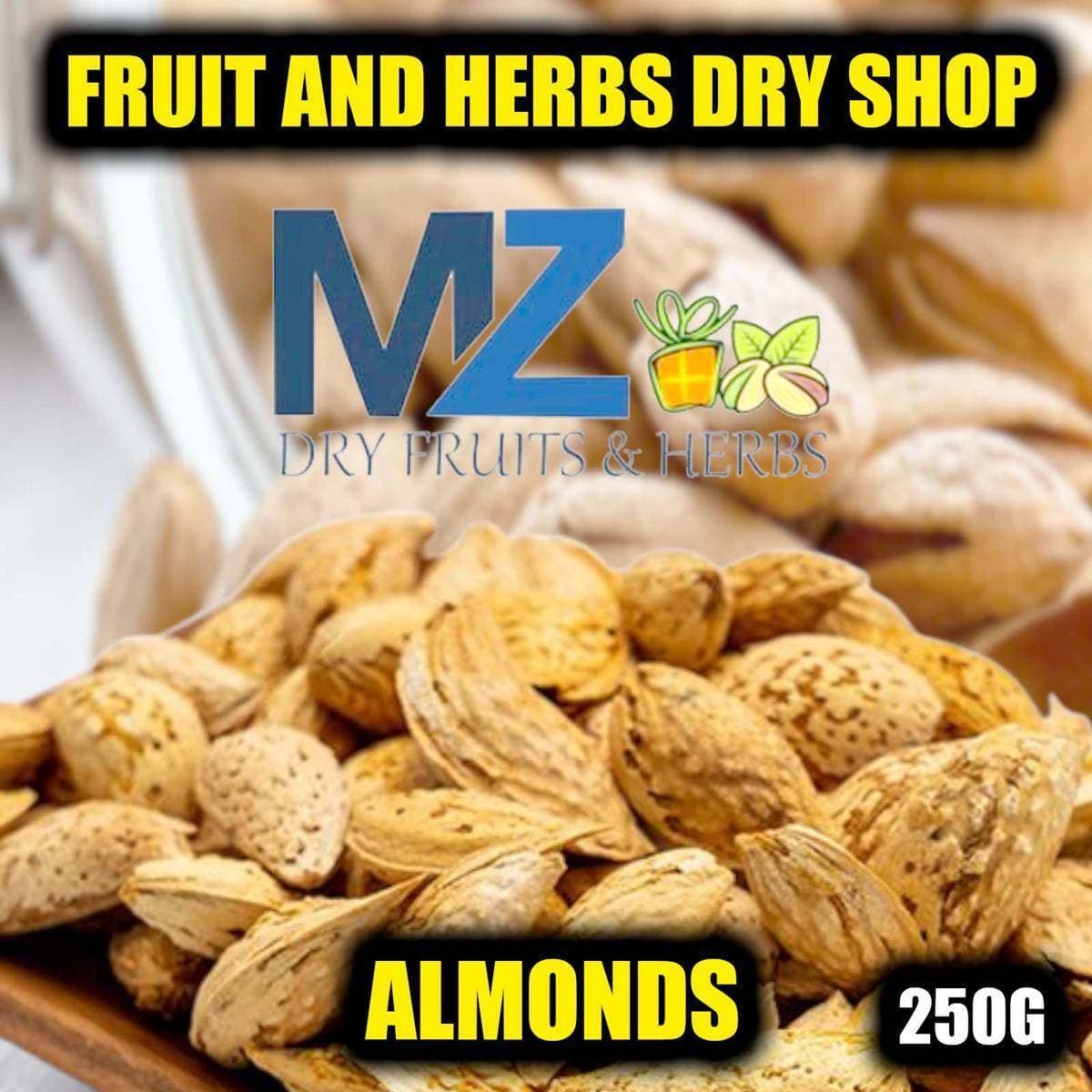 Fresh Kaghazi Badamc Almonds With Shell - 250 Gram