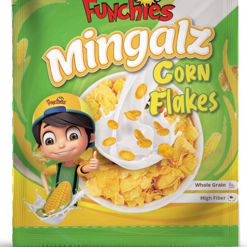 Funchies Mingalz Corn Flakes Cereals 20g - Pack Of 10 Sachets