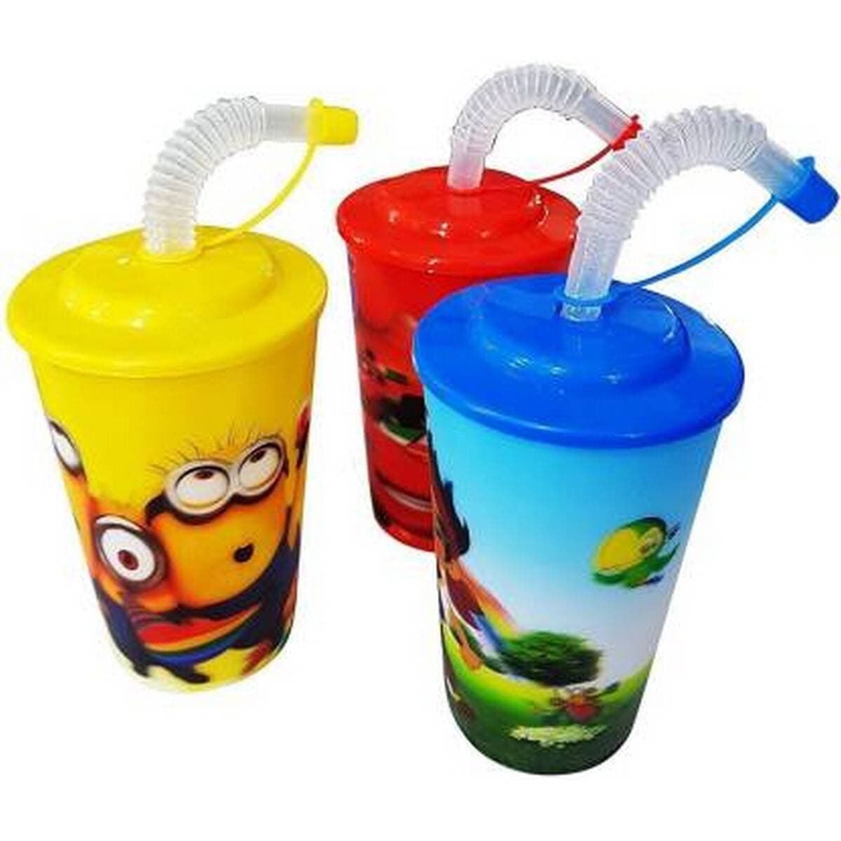 Glass With Straw For Kids Soft Drinks (200 Ml)